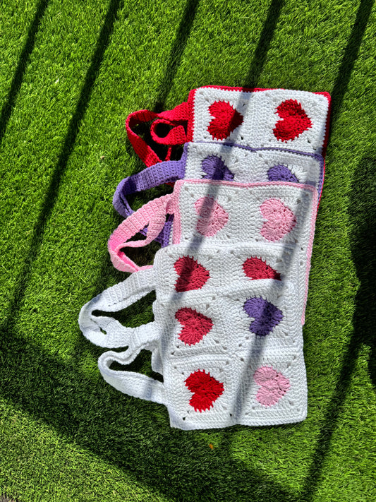 Mini Heart Tote Bags